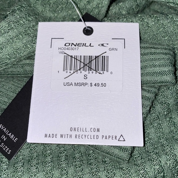 O’Neill Yael Women Turtleneck Long Sleeves Green Sweater Small Comfy & Soft - Picture 6 of 6